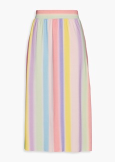 Onia - Metallic striped stretch-jersey midi skirt - Multicolor - XS