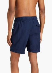 Onia - Mid-length linen-blend swim shorts - Blue - M
