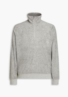 Onia - Mélange cotton-blend terry half-zip sweatshirt - Gray - S
