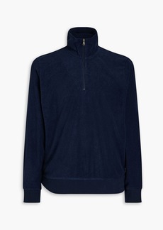 Onia - Cotton-blend terry half-zip sweatshirt - Blue - S