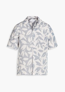 Onia - Printed linen-blend shirt - Gray - XXL