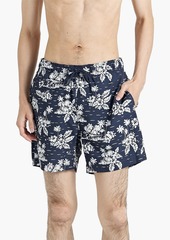 Onia - Printed shell mid-length swim shorts - Blue - XL