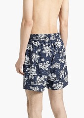 Onia - Printed shell mid-length swim shorts - Blue - XL