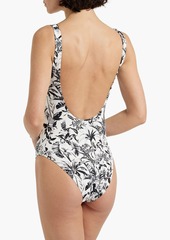 Onia - Rachel floral-print swimsuit - Black - XS
