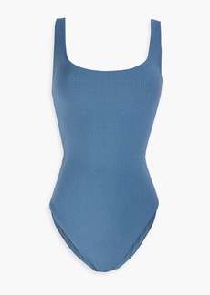 Onia - Rachel stretch-piquè swimsuit - Blue - XS