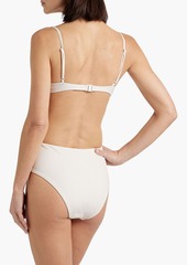 Onia - Sabrina ribbed high-rise bikini briefs - White - XL