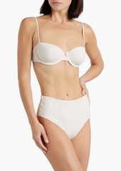 Onia - Sabrina ribbed high-rise bikini briefs - White - XL