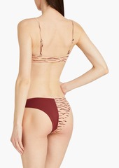 Onia - Sarita tiger-print bikini top - Neutral - L