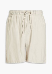 Onia - Linen-blend drawstring shorts - Neutral - XL