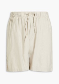 Onia - Linen-blend drawstring shorts - Neutral - L