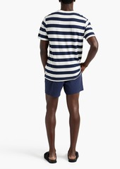 Onia - Striped linen-blend jersey T-shirt - Blue - M