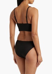 Onia - Veronica stretch-piquè bikini top - Black - XS