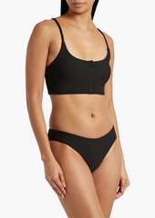 Onia - Veronica stretch-piquè bikini top - Black - XS