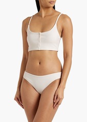 Onia - Veronica stretch-piquè bikini top - White - XS