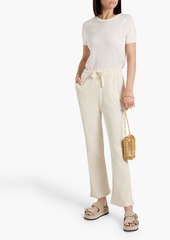 Onia - Waffle-knit cotton flared pants - White - M