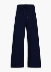 Onia - Waffle-knit cotton wide-leg pants - Blue - S