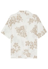 onia Air Linen Convertible Vacation Coast Floral Shirt