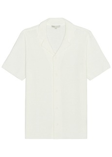 onia Cotton Textured Camp Shirt