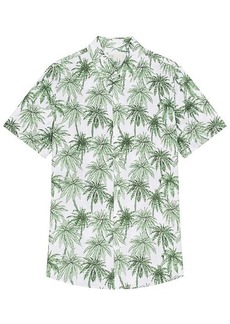 onia Jack Air Linen Jungle Palms Shirt