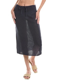 Onia Linen Knit Low Rise Midi Skirt