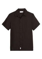 Onia Men's Samuel Short Sleeve Button-Up Shirt in Black at Nordstrom
