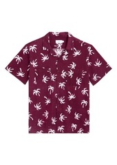 Onia Vacation Short Sleeve Button-Up Camp Shirt in Wine at Nordstrom