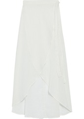 Onia Woman Amanda Cotton-blend Jacquard Maxi Wrap Skirt Ivory