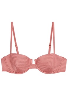 Onia - Dalia ribbed underwired bikini top - Pink - XS