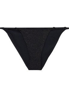 Onia - Hannah metallic low-rise bikini briefs - Black - M