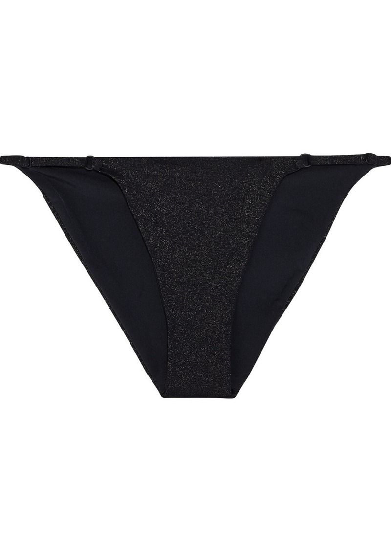 Onia - Hannah metallic low-rise bikini briefs - Black - M