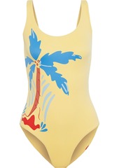 Onia Woman Kelly Printed Swimsuit Pastel Yellow