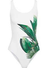 Onia Woman Kelly Printed Swimsuit White