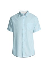 Onia Stretch Linen-Blend Short-Sleeve Shirt