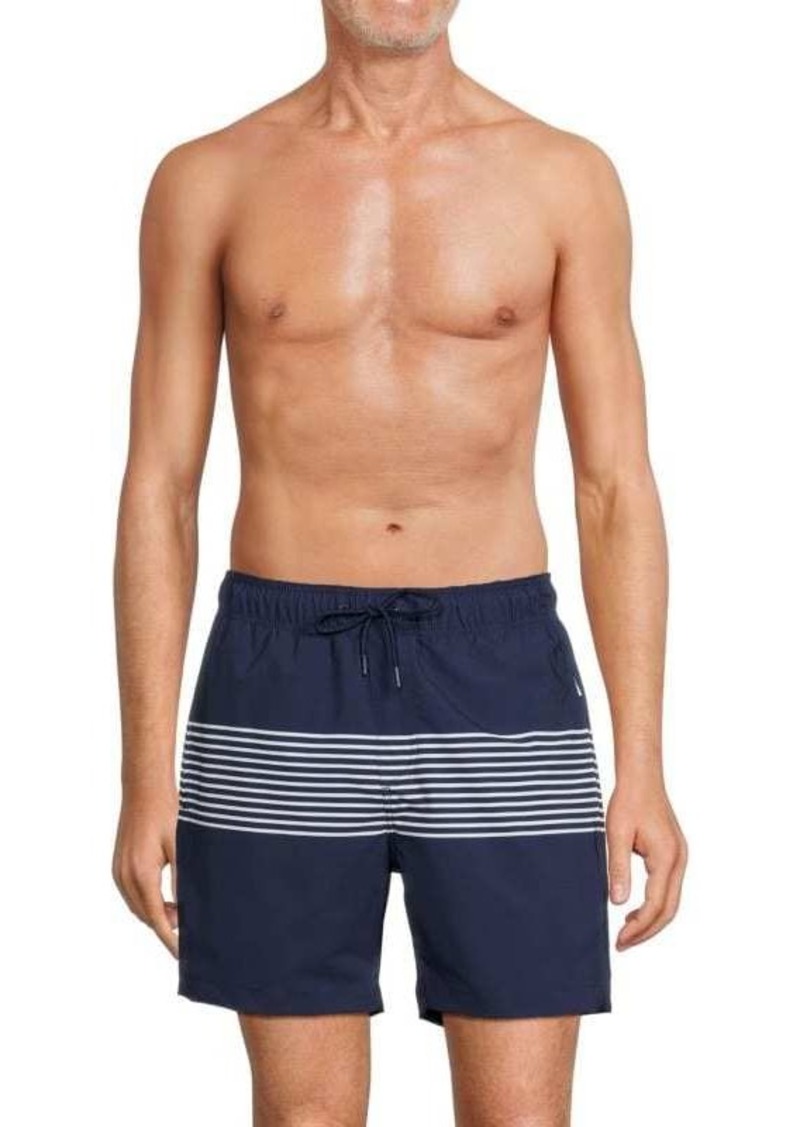 Onia Striped Drawstring Swim Shorts