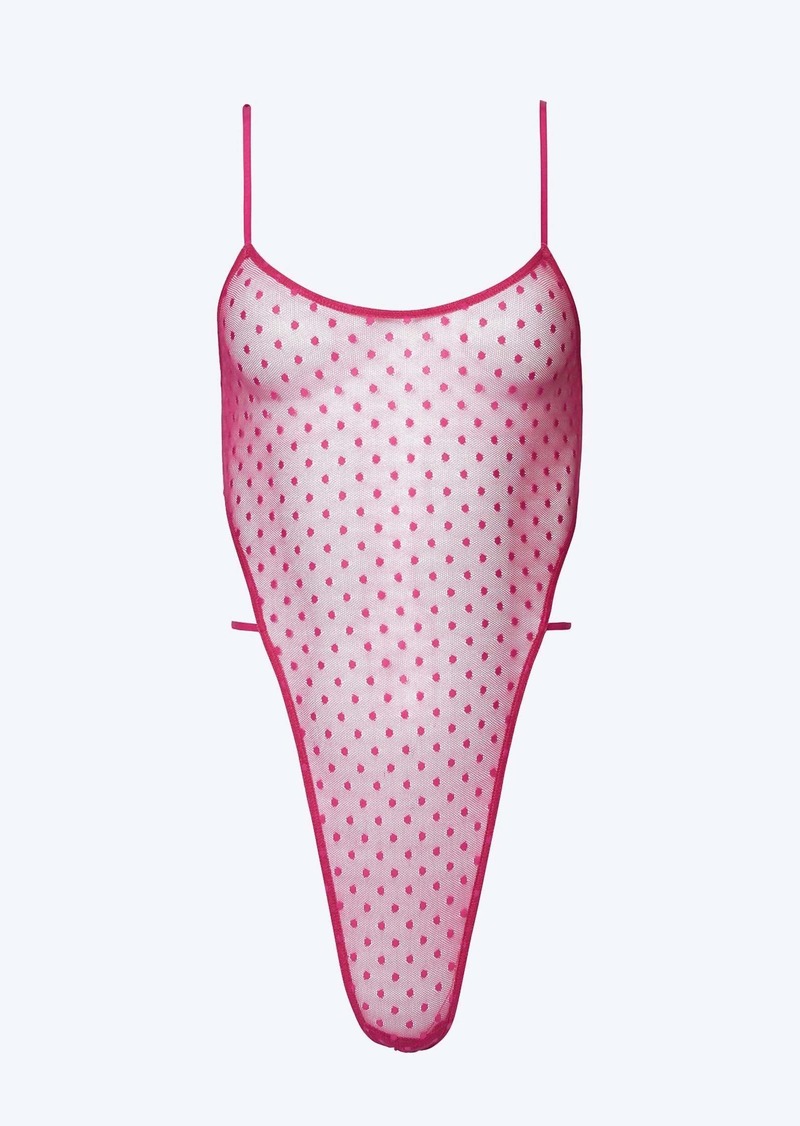 Only Hearts Coucou Lola Minimal Bodysuit In Pink Orchid