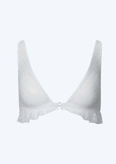 Only Hearts Coucou Lola Side Ruffle Bralette In White