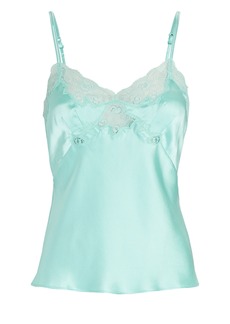 Only Hearts Lace-Trimmed Silk Charmeuse Camisole