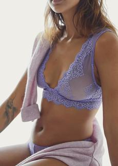 Only Hearts So Fine Lace Tank Bralette In Violet