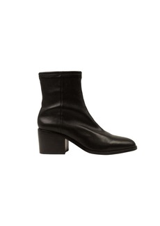 Opening Ceremony Black Leather LIVV Stretch Ankle Boots
