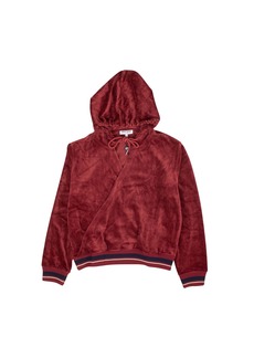 Opening Ceremony Burgundy Velour Wrap Track Jacket