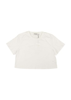 Opening Ceremony Chalk White Cotton Blank OC Cropped T-Shirt