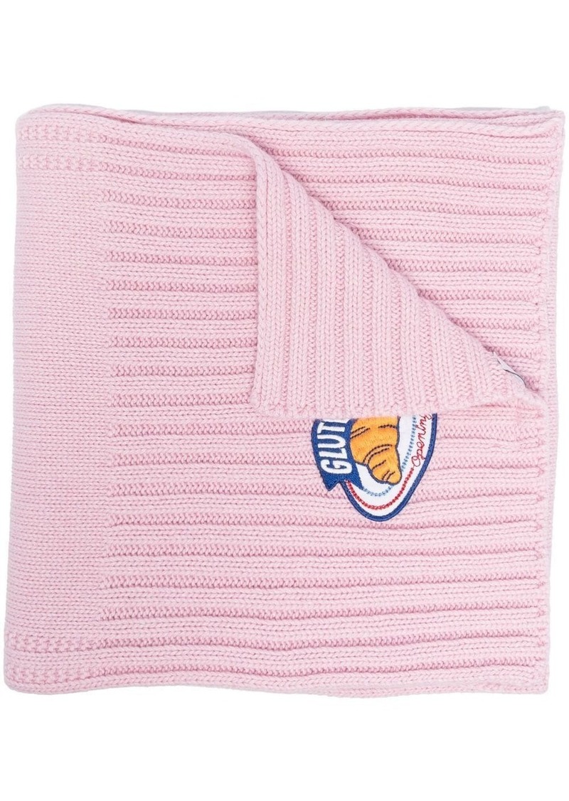 Opening Ceremony embroidered-logo rib-knit scarf