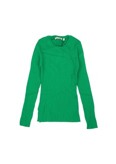 Opening Ceremony Green Cotton Rib Knit Long Sleeve Sweater