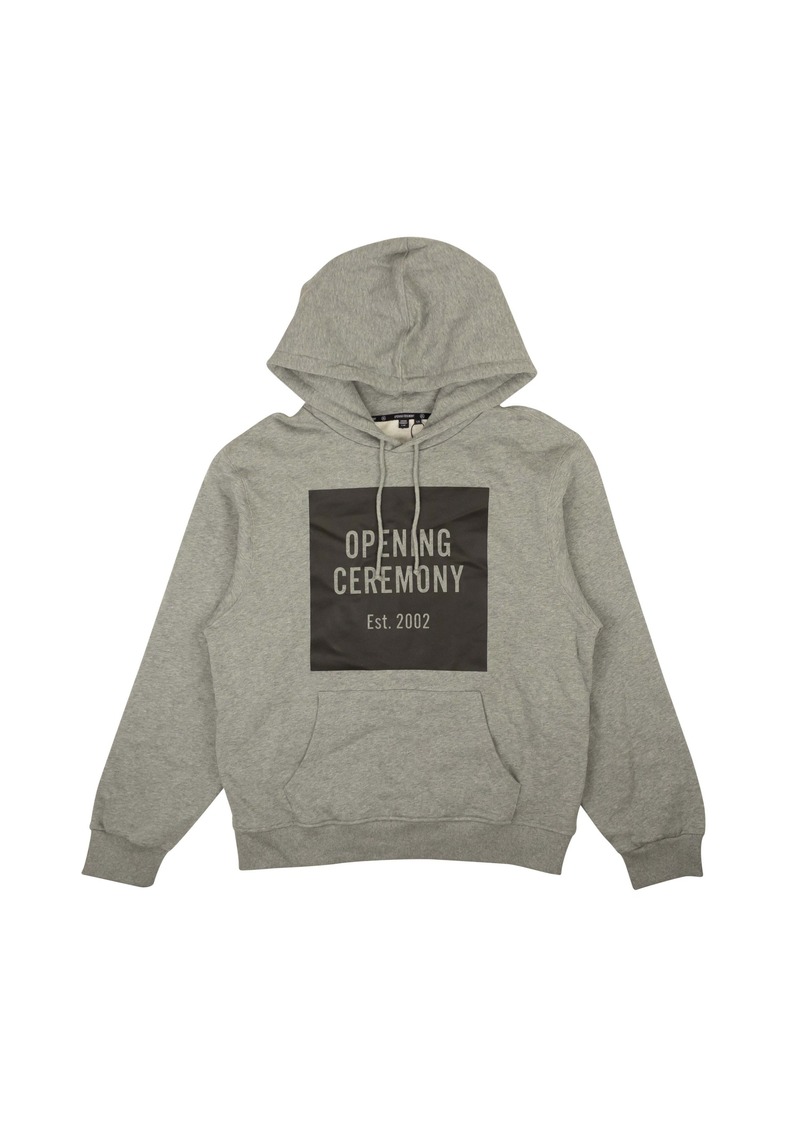 Opening Ceremony Grey Cotton Torch Box Logo Hoodie