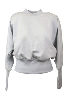 Opening Ceremony Grey Ribbed Satin Fleece Sweatshirt