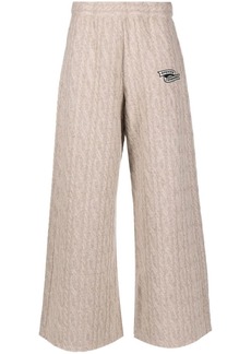 Opening Ceremony logo-embroidered cable-knit trousers