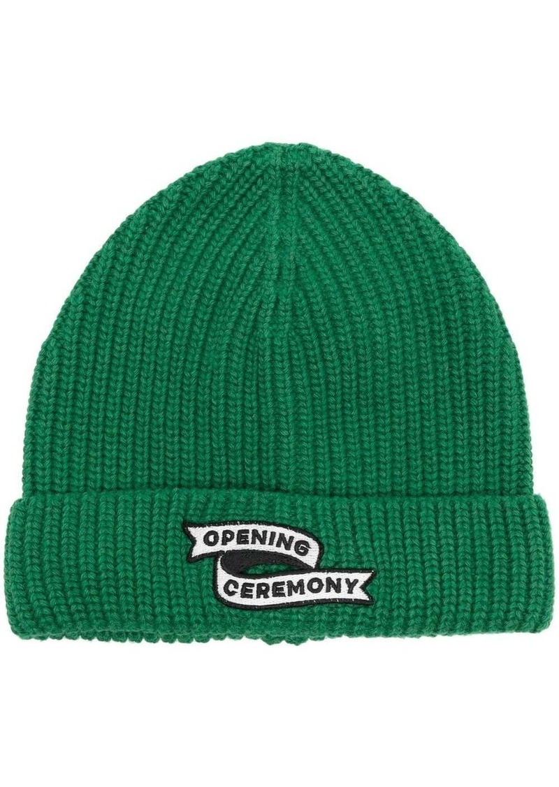 Opening Ceremony logo-patch beanie