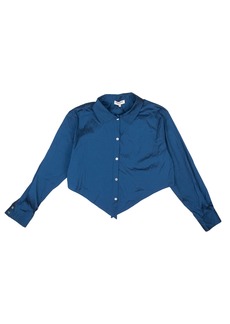Opening Ceremony Navy Blue Stretchy Baby Pointed Blouse
