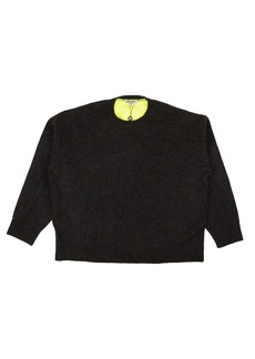 Opening Ceremony Neon Green Color Block Cashmere Sweater