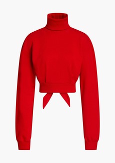 Opening Ceremony - Cropped tie-back French cotton-terry sweatshirt - Red - L